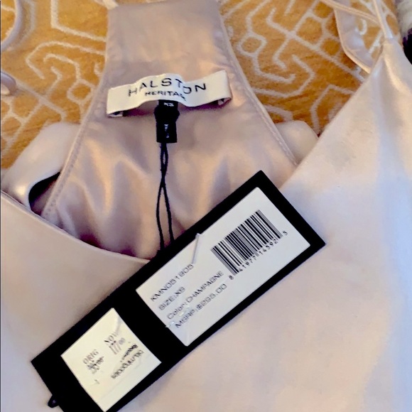 NWT Halston Heritage cami slip dress in Champagne - Picture 4 of 5